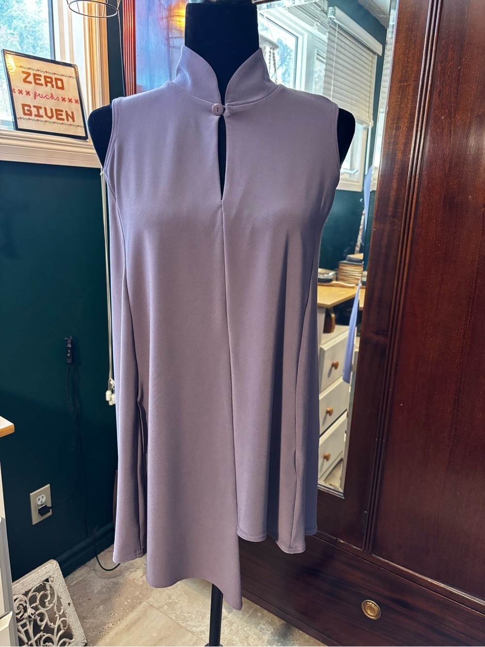 Sympli light purple sleeveless layering blouse, size 6